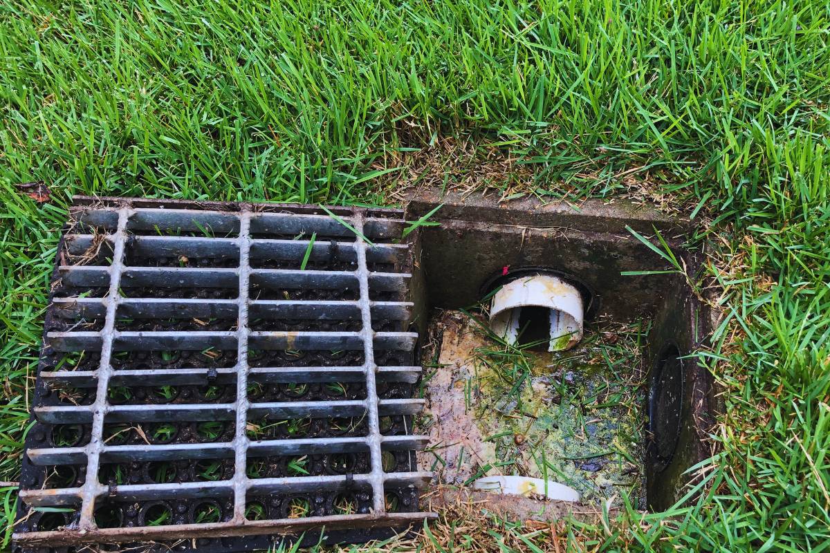 french drain installation underway in Columbus, OH