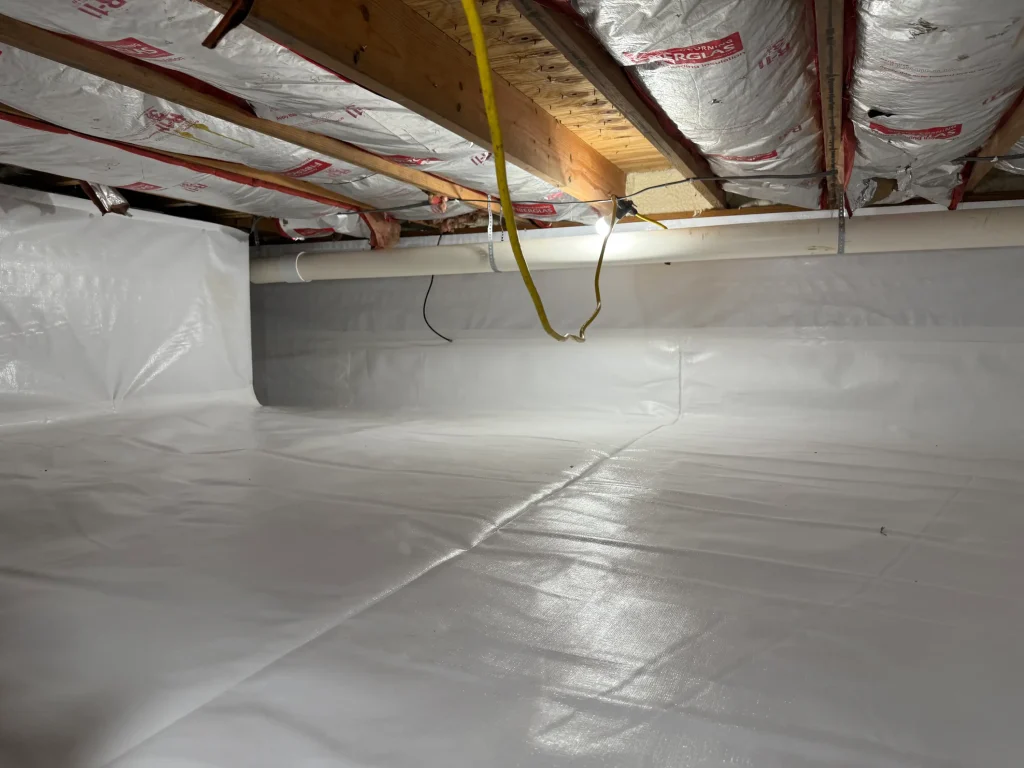 crawl space encapsulation - US Basement Repair completed crawl space encapsulation in house basement